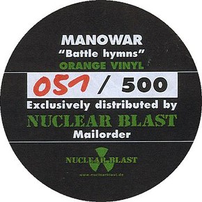 Manowar - Battle Hymns Sticker Details