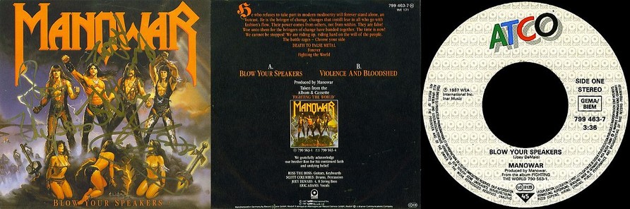 Manowar - Blow Your Speakers (Original Vinyl)