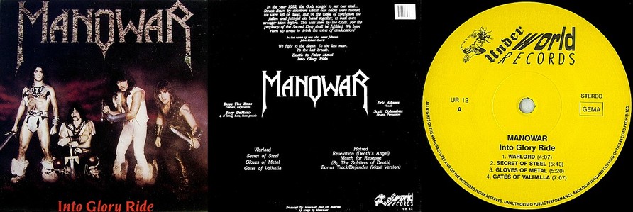 Manowar - Into Glory Ride (Bootleg Vinyl)