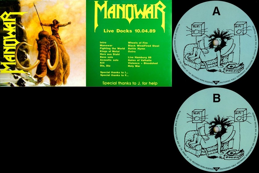 Manowar - Live Docks (Bootleg Vinyl)