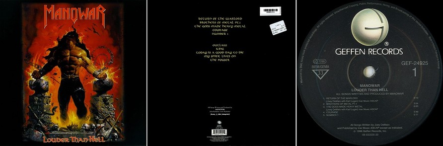 Manowar - Louder Than Hell (Original Vinyl)